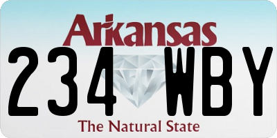 AR license plate 234WBY