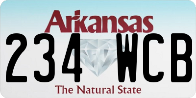 AR license plate 234WCB