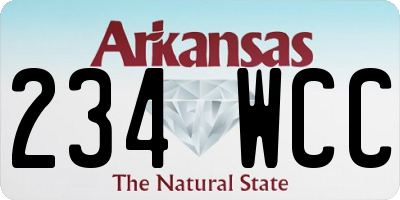 AR license plate 234WCC