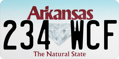 AR license plate 234WCF