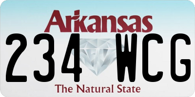 AR license plate 234WCG