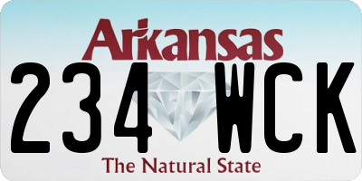 AR license plate 234WCK