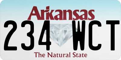 AR license plate 234WCT