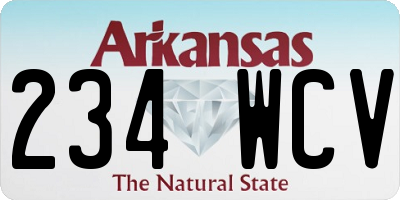 AR license plate 234WCV