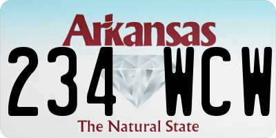 AR license plate 234WCW