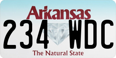 AR license plate 234WDC