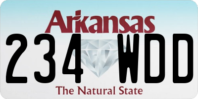 AR license plate 234WDD