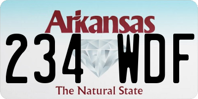 AR license plate 234WDF