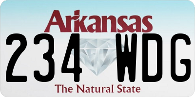 AR license plate 234WDG