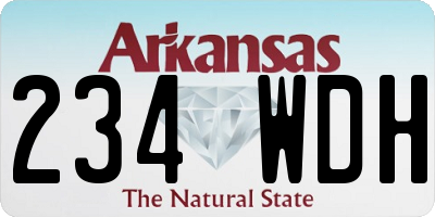 AR license plate 234WDH