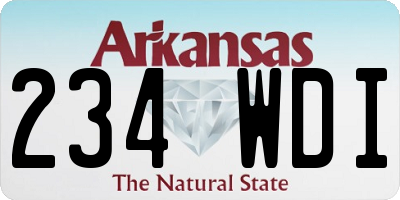 AR license plate 234WDI