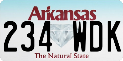 AR license plate 234WDK