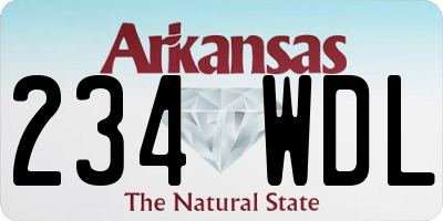 AR license plate 234WDL