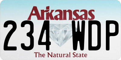 AR license plate 234WDP