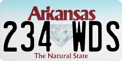AR license plate 234WDS