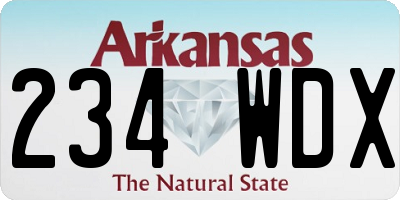AR license plate 234WDX