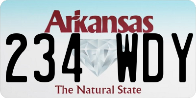 AR license plate 234WDY