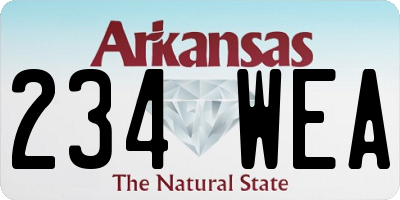 AR license plate 234WEA