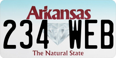 AR license plate 234WEB