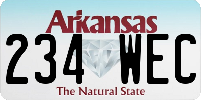 AR license plate 234WEC