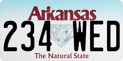 AR license plate 234WED