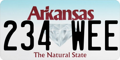 AR license plate 234WEE