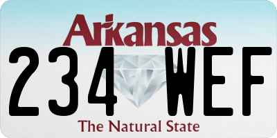 AR license plate 234WEF