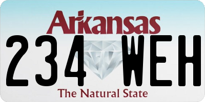 AR license plate 234WEH