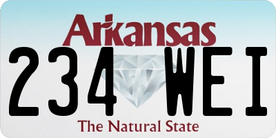 AR license plate 234WEI