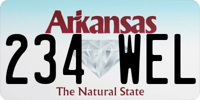 AR license plate 234WEL