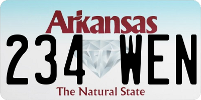 AR license plate 234WEN