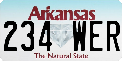 AR license plate 234WER