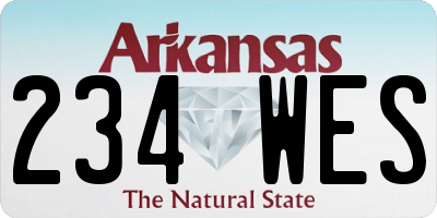 AR license plate 234WES