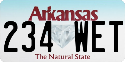 AR license plate 234WET