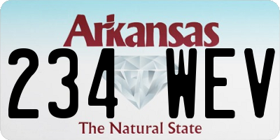 AR license plate 234WEV