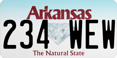 AR license plate 234WEW