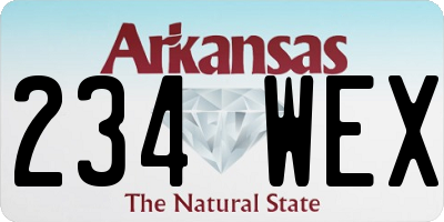 AR license plate 234WEX