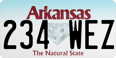 AR license plate 234WEZ