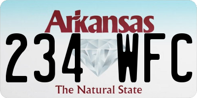 AR license plate 234WFC