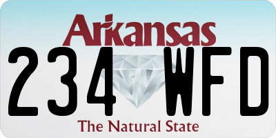 AR license plate 234WFD