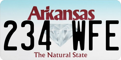 AR license plate 234WFE
