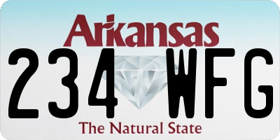 AR license plate 234WFG