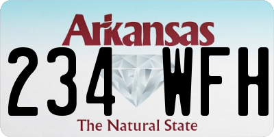 AR license plate 234WFH