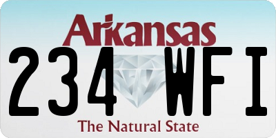 AR license plate 234WFI