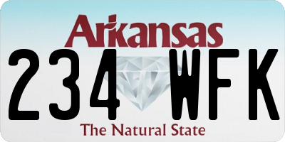 AR license plate 234WFK