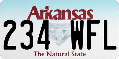 AR license plate 234WFL
