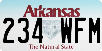 AR license plate 234WFM