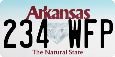 AR license plate 234WFP