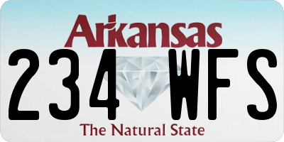 AR license plate 234WFS