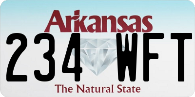 AR license plate 234WFT